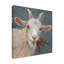 Wrapped Canvas Wall Art - Mary Miller Veazie 'Goat With Holly' Wall Art for Living Room, Bedroom, or Office Décor - 14x14-27485542
