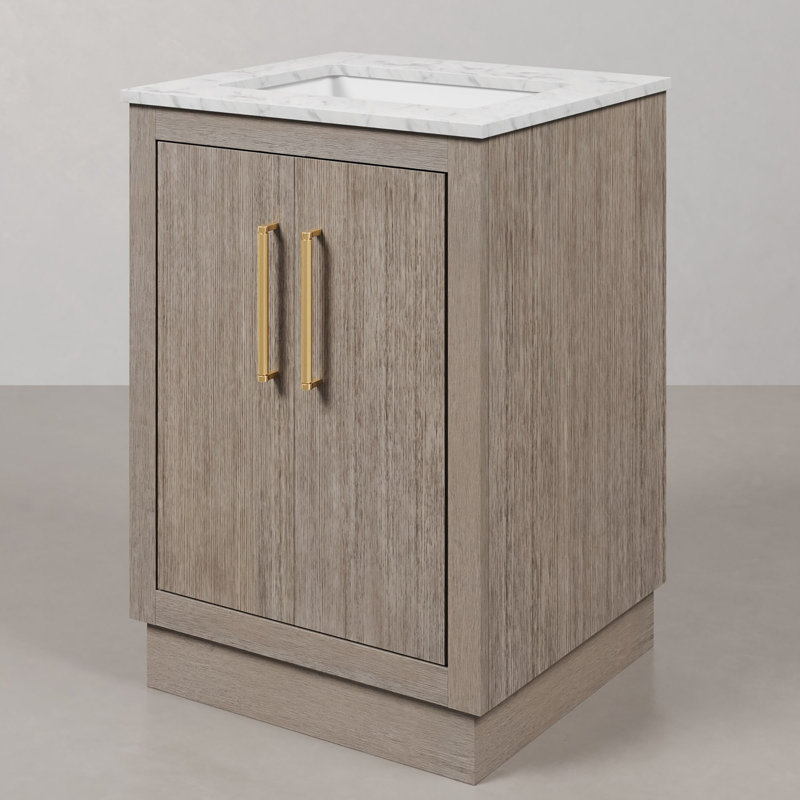 Hugo 24'' W Single Vanity, Satin Gold
