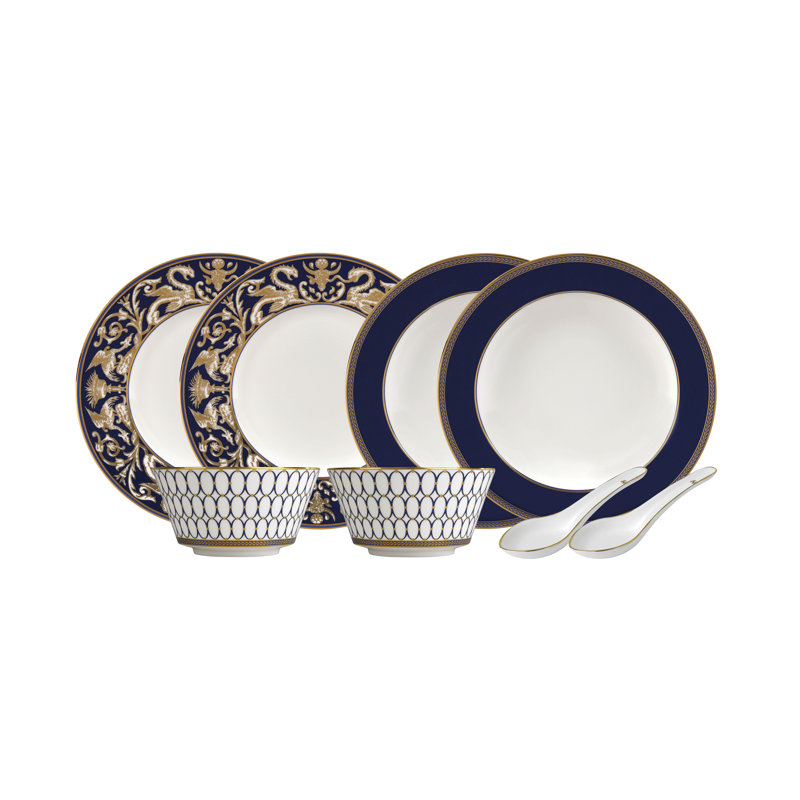 Renaissance Gold 8-Piece Dinnerware Set, Service for 2