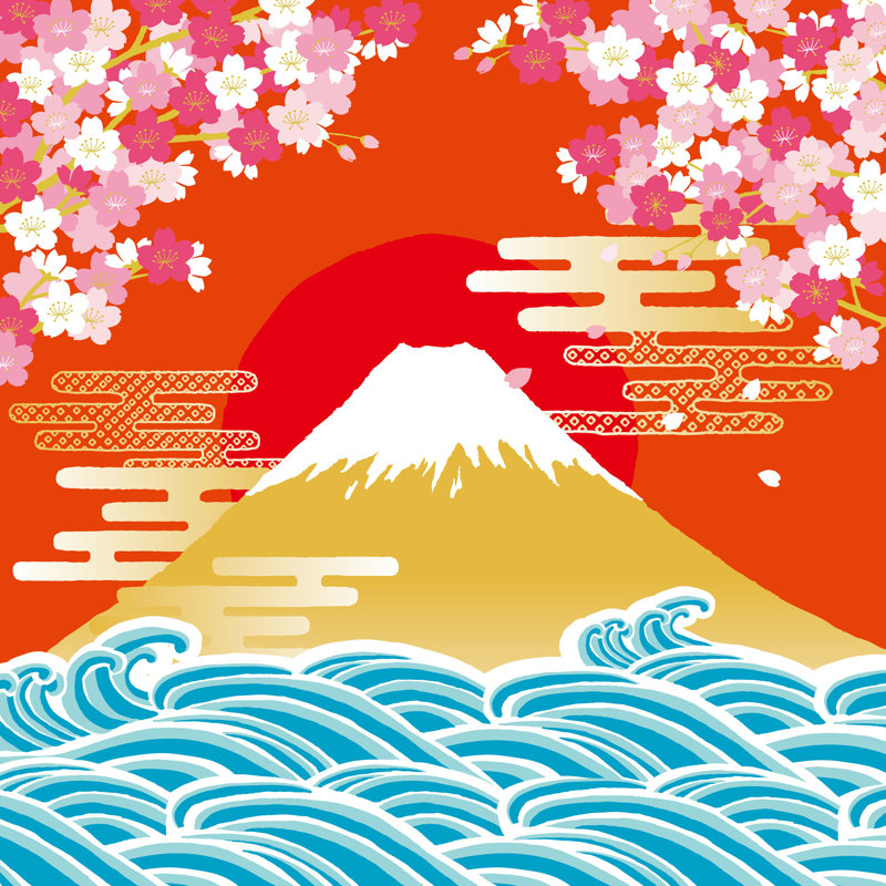 «Mount Fuji Sunrise», impression sur toile tendue, H 36 po x l 36 po