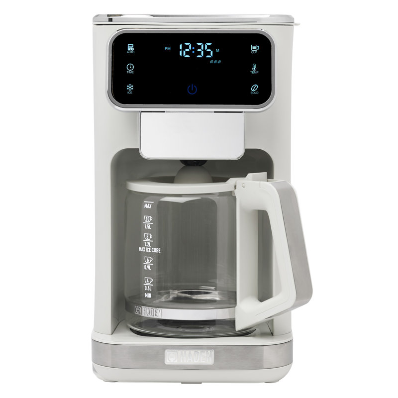 Cafetière numérique chaude et glacée HADEN, Ivoire / chrome