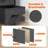  2/4-Drawer Dresser with Metal Frame & Wood Top, Fabric Storage Organizer, Black/Gray/Brown/White-1964554269