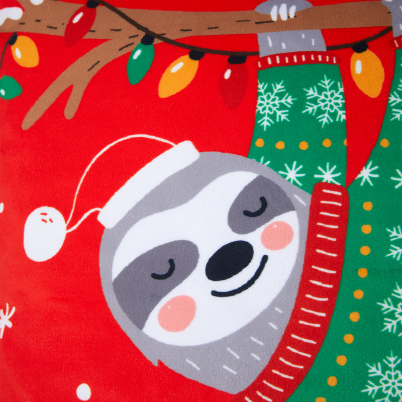 Slothy Christmas 45x45cm Cushion with inner