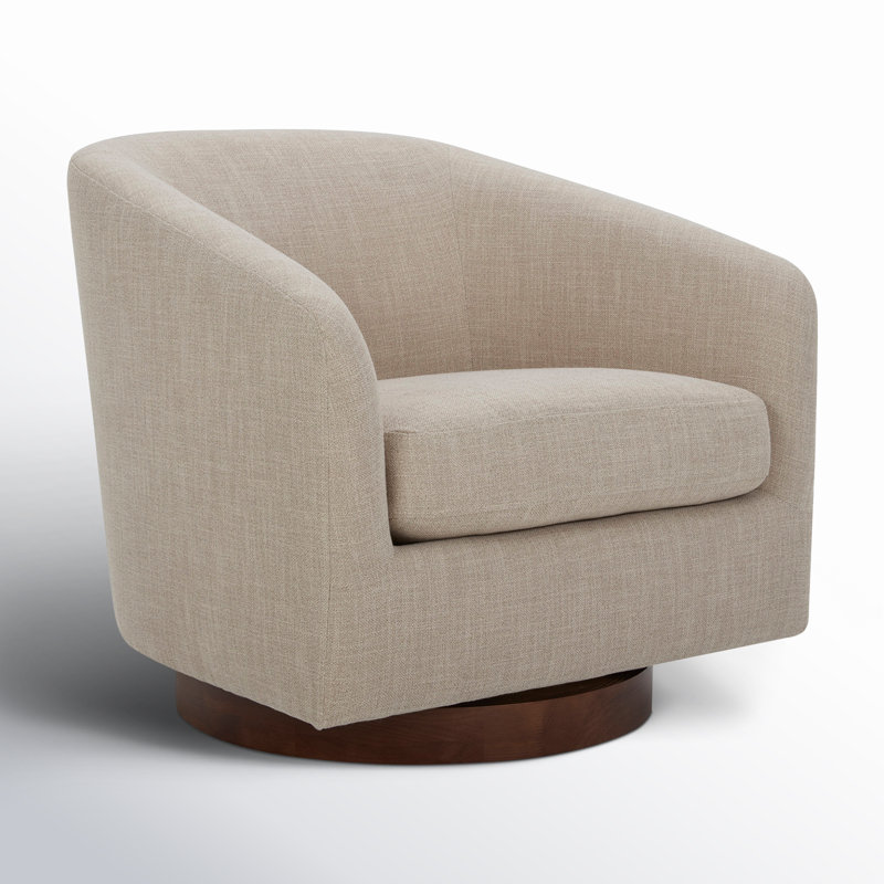 Bennett Upholstered Swivel Barrel Chair (Set of 2)