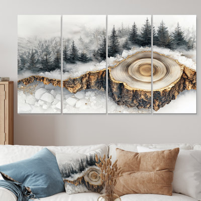 Vergennes - Forest Wall Art - ensemble d'art mural traditionnel 4 pièces