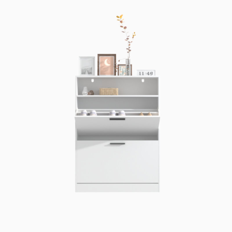 Armoire de rangement pour chaussures avec 2 tiroirs rabattables