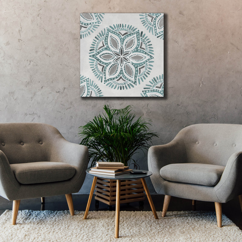 Bungalow Bungalow «Star Mandala 2» par Yvette St. Amant, art mural sur toile, H 37 po x l 37 po x P 1,5 po