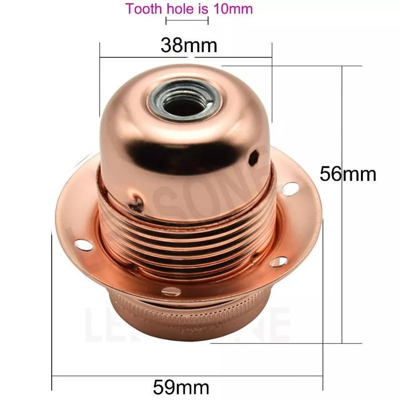 Vintage Threaded E27 Industrial Edison Screw Lamp Socket Holder for Pendant Lights, Wall Lights and DIY Lighting Projects