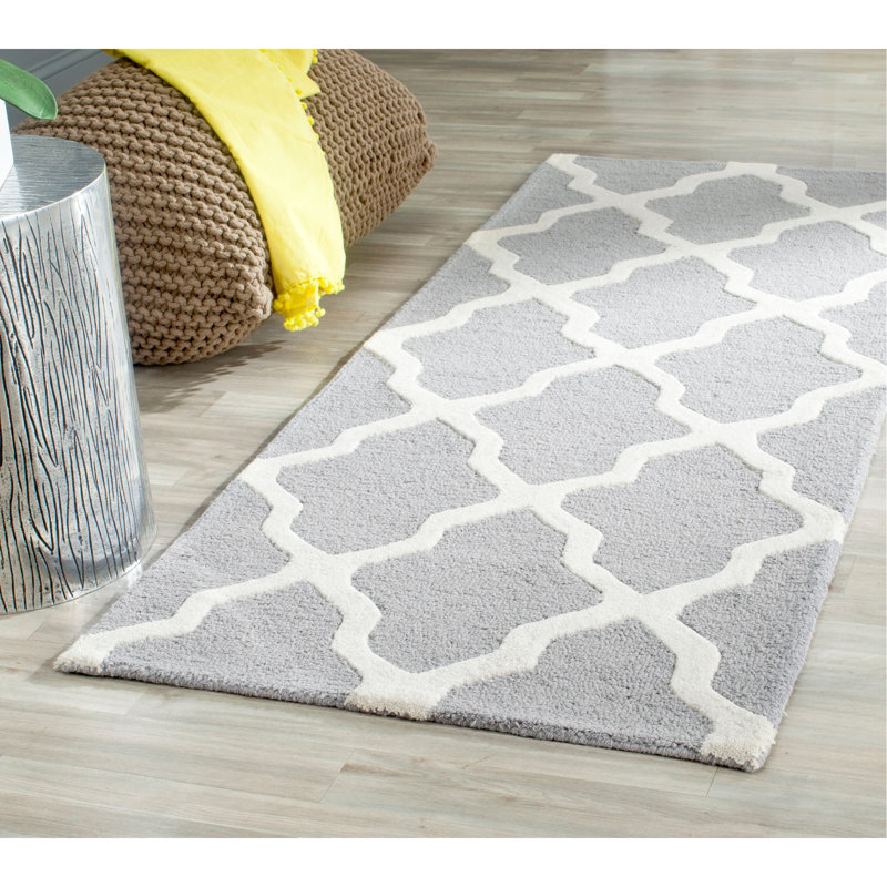 Tapis en laine touffeté à la main Cannen, Tapis de couloir 2 pi 6 po x 10 pi, Grey