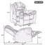 Fauteuil inclinable manuel de cinéma maison avec bande lumineuse DEL pour salon, chambre à coucher, brun