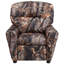 Fauteuil inclinable contemporain pour enfants avec porte-gobelet et appui-tête Kimsey LeatherSoft
