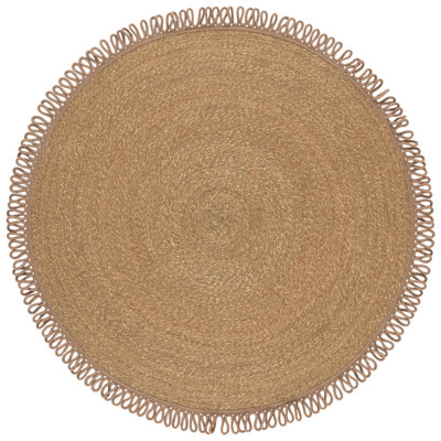 Latte de bambou tressée en fibre naturelle / ruppie maritime; Tapis d'intérieur en coton sans motif