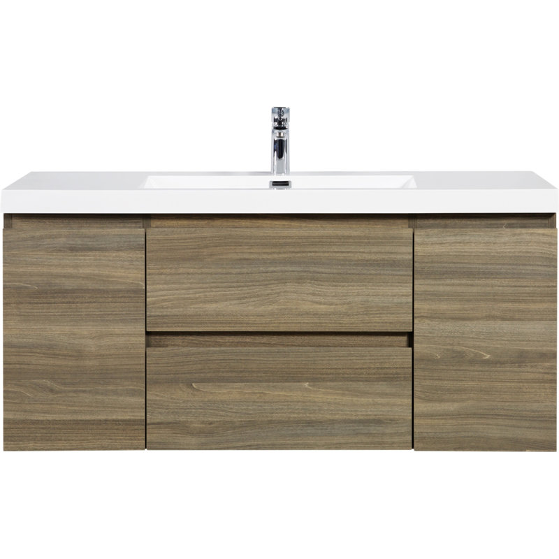 48" Floating Bathroom Vanity With Sink, Gris