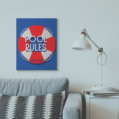 " Pool Rules Beach Coast Ocean Word Design "