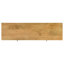 Console rectangulaire à 2 tiroirs Harmony, tons de bois naturel avec reflets argentés, base de style traîneau pour plus de stabilité, design classique, bois de manguier, console et couleurs de 42 po x 12 po, base élégante, spacieuse