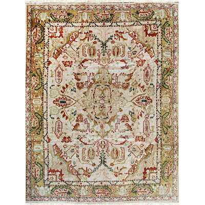 Hand Knotted Wool Floral Area Rug