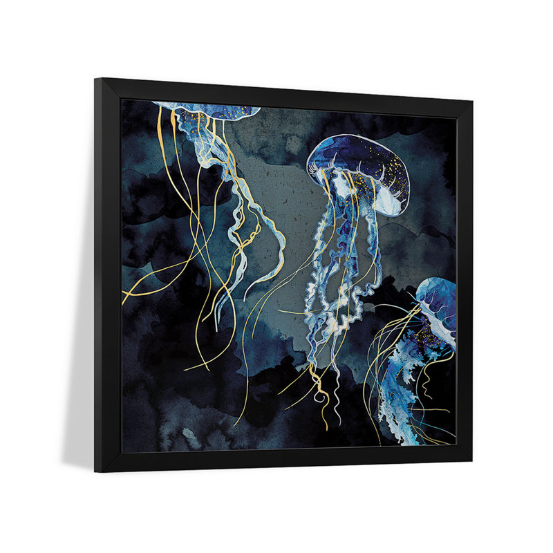 Affiche métallique encadrée de qualité supérieure par Metallic Ocean III, H 16 po x l 16 po