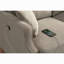 Canapé 2 places Living Space, causeuse avec tissu imperméable crème, charge USB