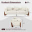 Canapé rembourré avec pieds en bois-370350153