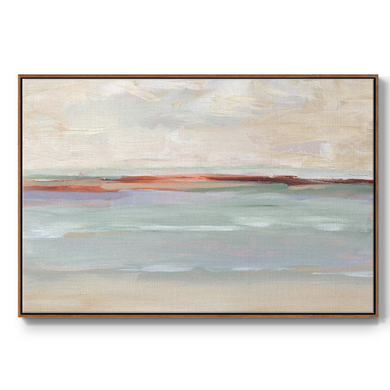 Sienna Horizon I, reproduction d'art sur toile, Toile encadrée noyer flottant, H 25 po x l 37 po x P 2 po