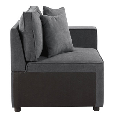 Fauteuil chic gris avec assise stable et personnalisable