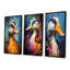 Portrait de canard bleu et jaune I - ensemble de 3 décorations murales de canard-1214209651-1214209662