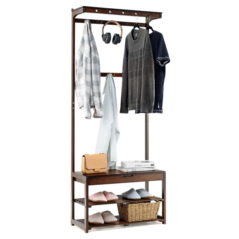 Alohna 70 cm W Hall Tree with Storage Bench and Shoe Storage
