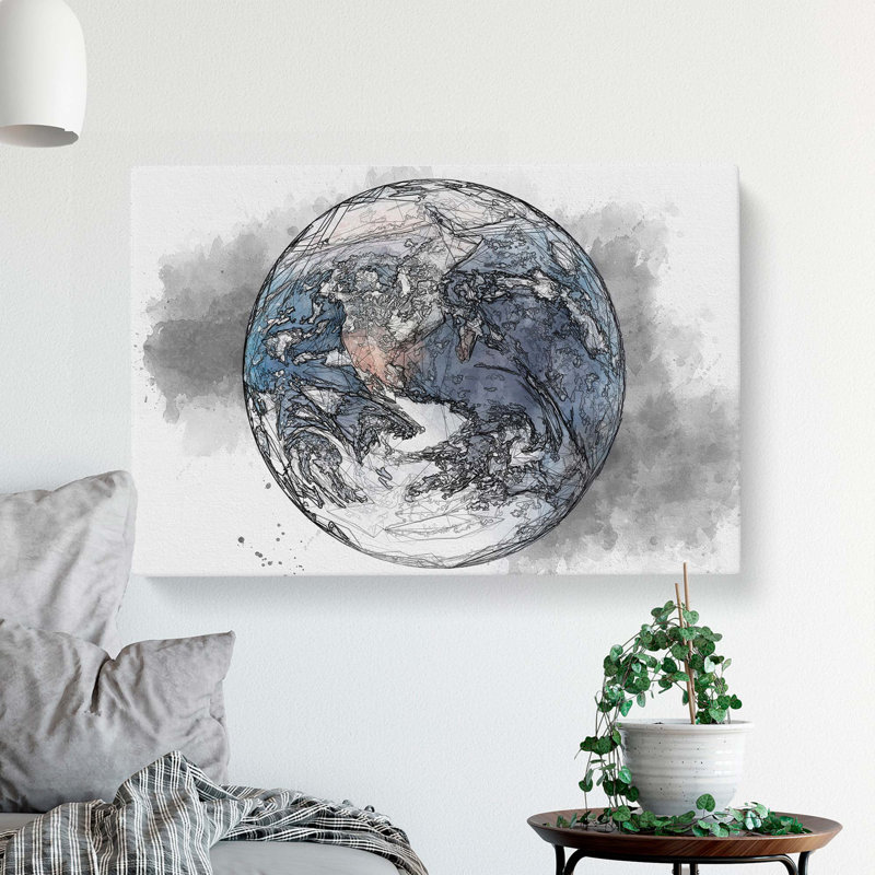 Amazing Image of Earth in Abstract - Wrapped Canvas, 40cm H x 60cm W 