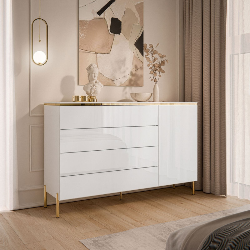 Heathfield 140 Cm Wide 4 Drawer Sideboard