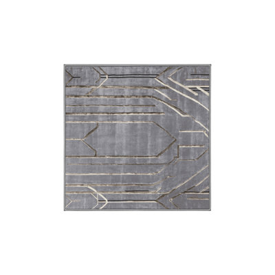 Machine Washable Gray Area Rug