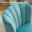 Chaise d'appoint moderne en velours avec dossier fleuri capitonné-985876540