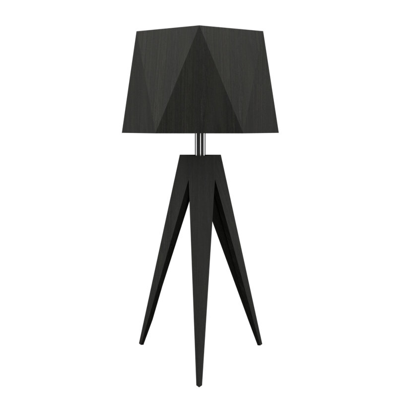 Facetado Desk Table Lamp, Charcoal