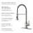 Kitchen Faucet with Pull Down Sprayer, Stainless Steel Kitchen Faucet, Utility Single Handle Spring Sink Faucets 1 or 3 Hole, Kitchen Faucets for Farmhouse Camper Laundry Rv Bar-60067807