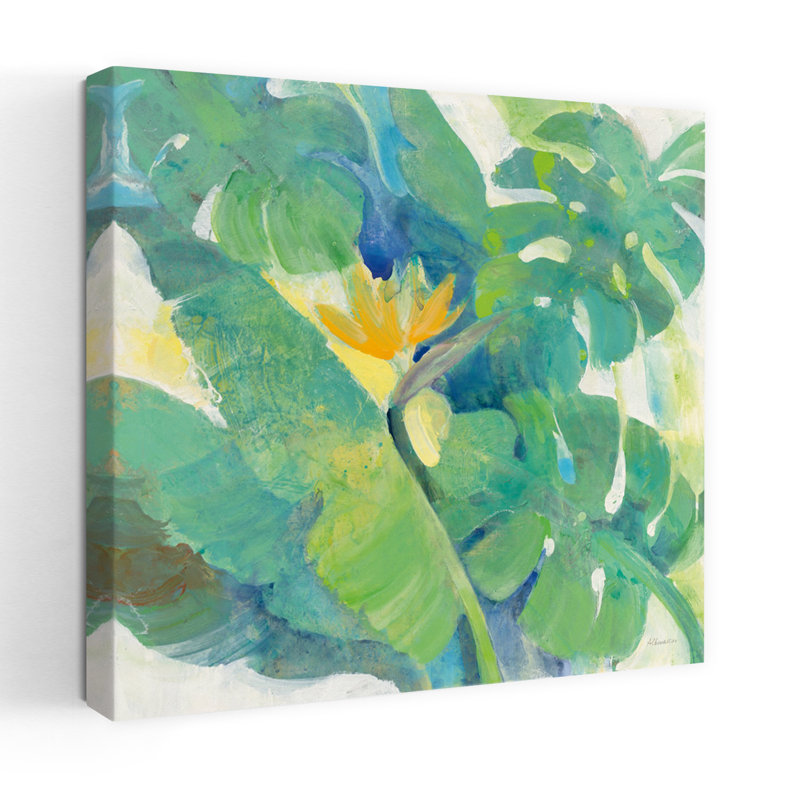 Paysage tropical abstrait, art de paysage tropical, H 18 po x l 18 po