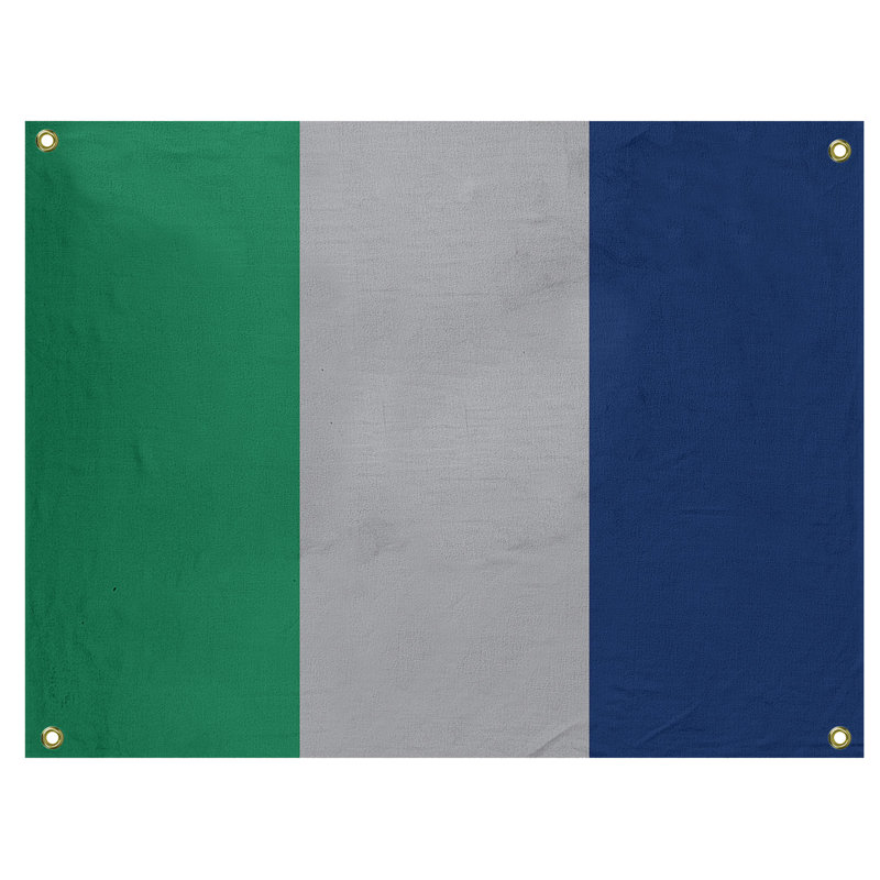 Tapisserie de polyester Vancouver, H 59 po x l 80 po x P 2 po, Vert / gris froid / bleu