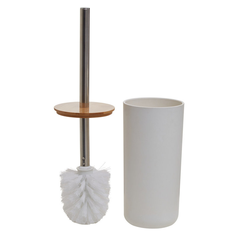 Lemay Free-Standing Toilet Brush & Holder, White