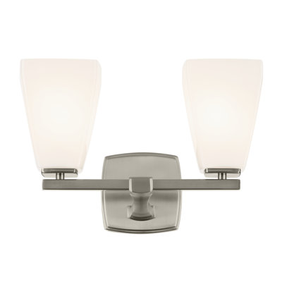 14.25" 2-Light Vanity Light with Water Glass