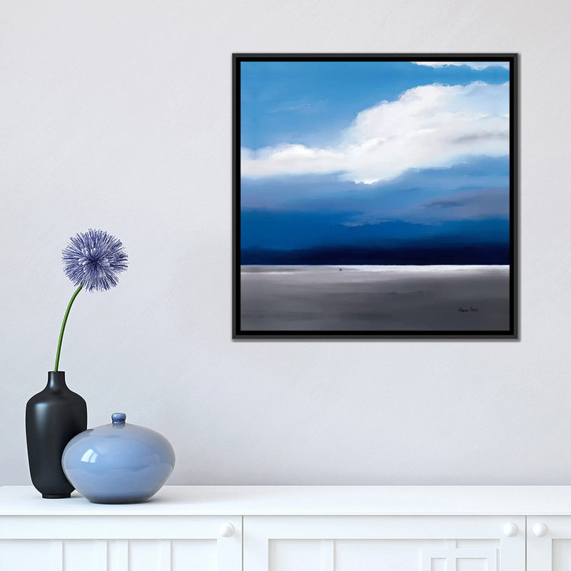 « infinity i », impression sur toile, H 18 po x l 18 po x P 1,5 po, Toile avec cadre flottant noir, Pas de tapis