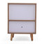 Ensemble de 2 tables de chevet, table de chevet avec tiroir et tablette de rangement ouverte, tables de chevet avec pieds en bois massif, table de bout, table d'appoint pour chambre à coucher-2122793155