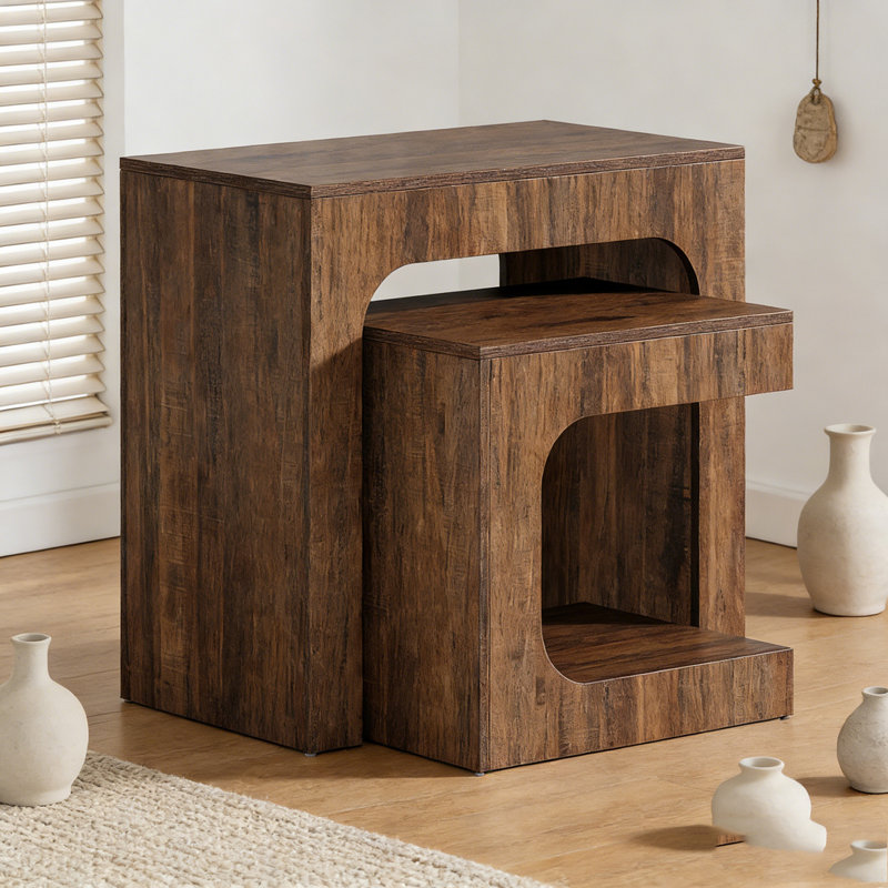 Nesting End Table Set Small Side Table Night Stand Set