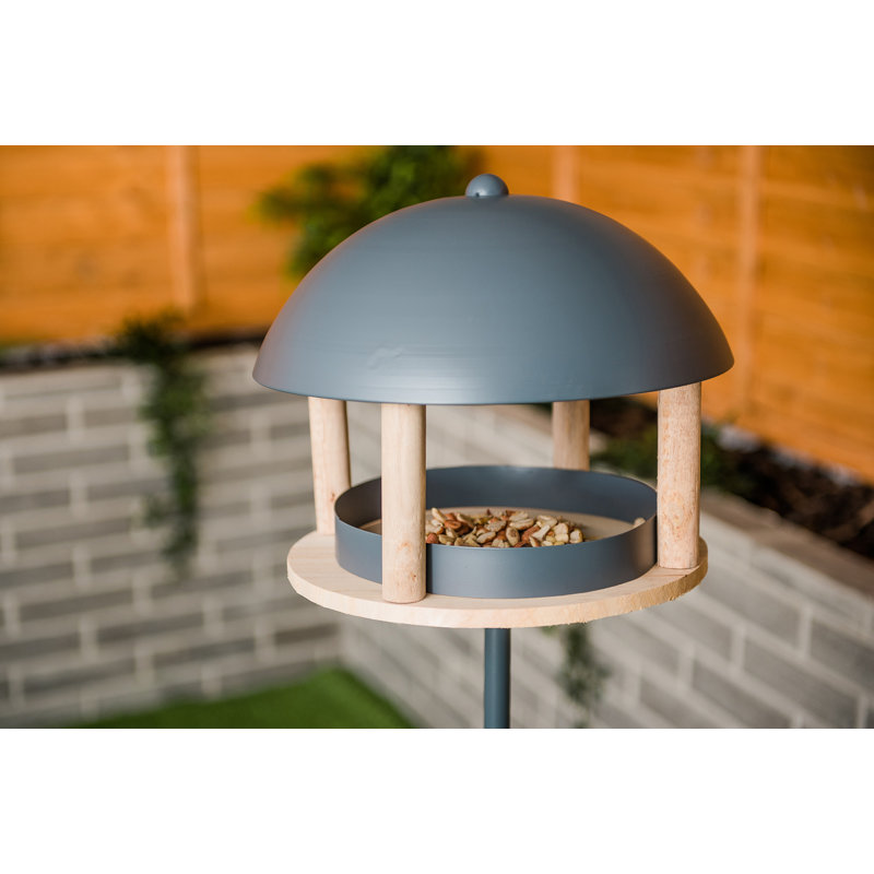 Devi Wood Freestanding Tray Bird Feeder