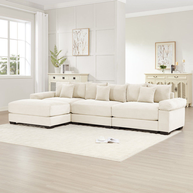 Canapé modulaire 4 pièces Naomi, Beige