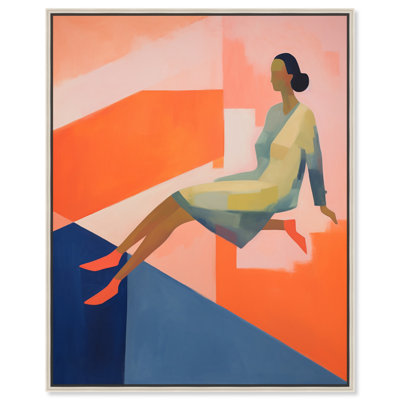 Woman In Flight Canvas Summer Themed Retro Prints by Art Remedy