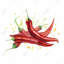 Red Hot Peppers - Toile encadrée rouge pour la cuisine-119864228