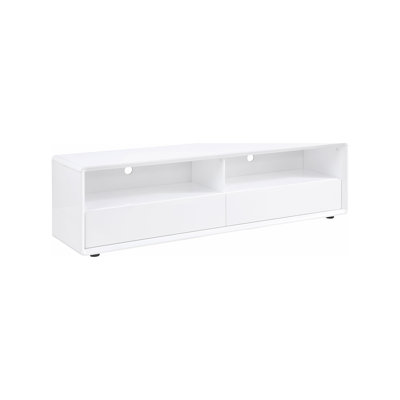 Meuble télé contemporain 71,15 po, blanc