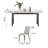 Light Microlite Rectangular Dining Table Sets-105490422-105490426