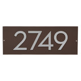 Floating Modern 4" Number Horizontal Address Plaque (4 Digits)