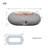 Grey Oval Cement Firepit Table With Gas Cylinder Cover