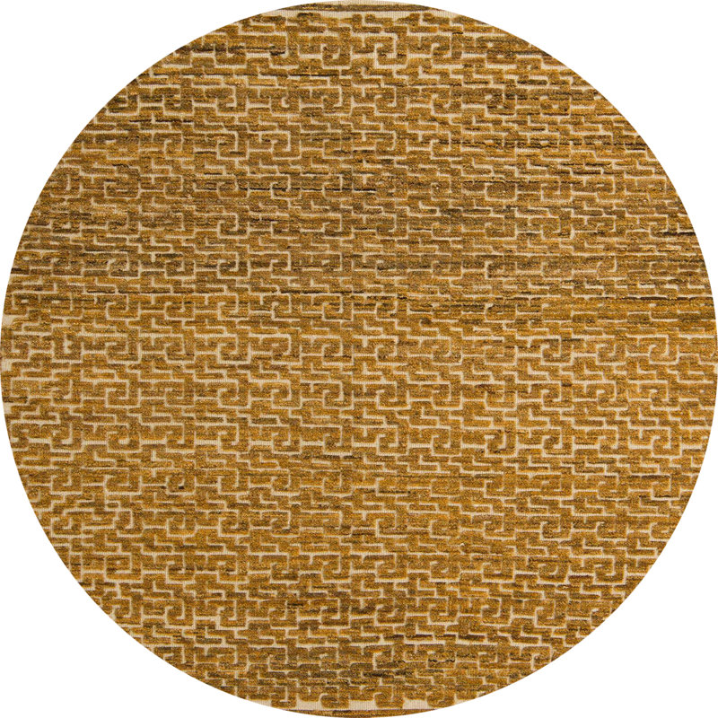 Abstract Indoor Rug, Round 4'