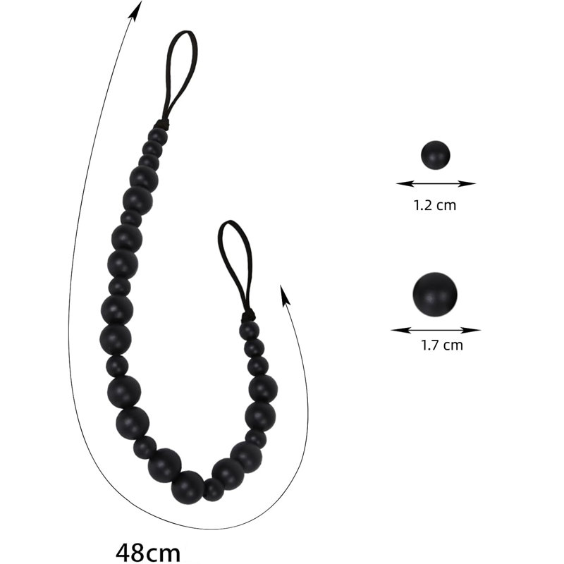Natural Wood Curtain Holdback/Tieback, Black